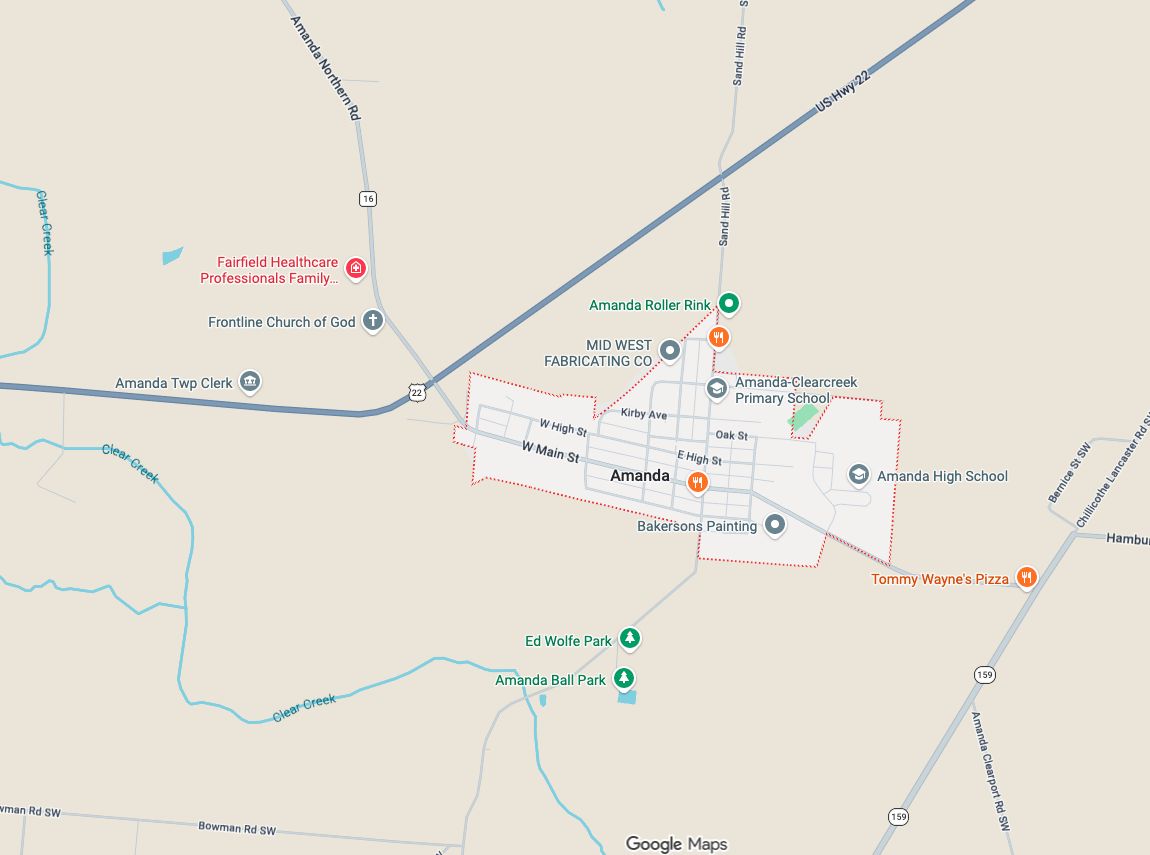 Precision Garage Door Service® of Amanda map