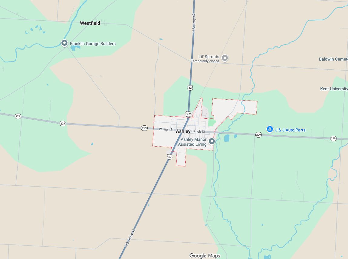 Precision Garage Door Service® of Ashley map