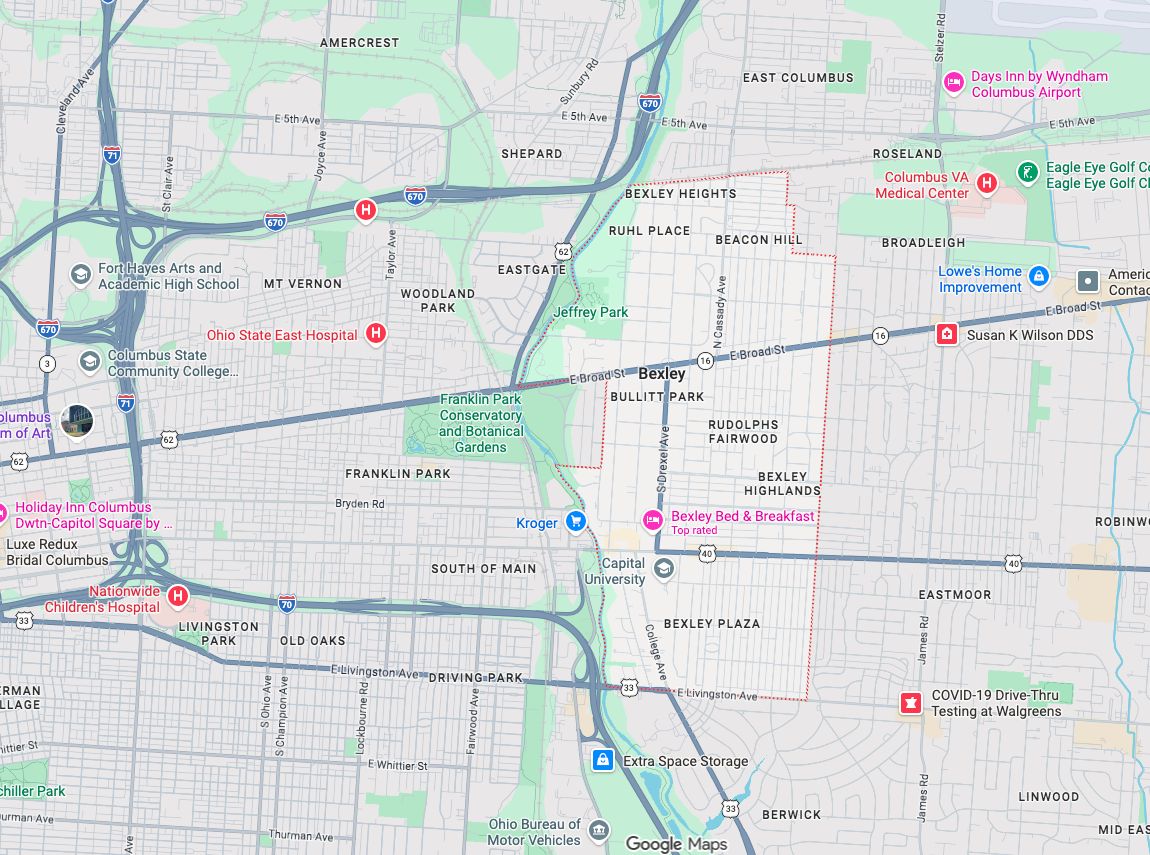 Precision Garage Door Service® of Bexley map