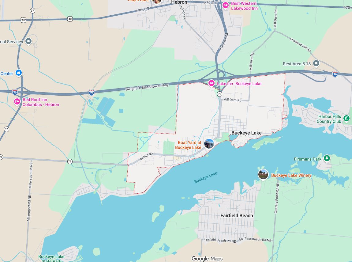 Precision Garage Door Service® of Buckeye Lake map