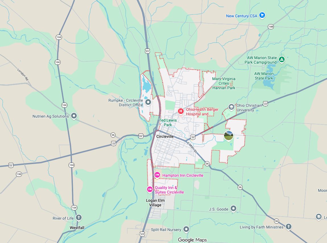 Precision Garage Door Service® of Circleville map