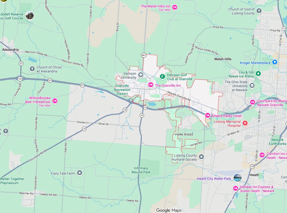 Precision Garage Door Service® of Granville map