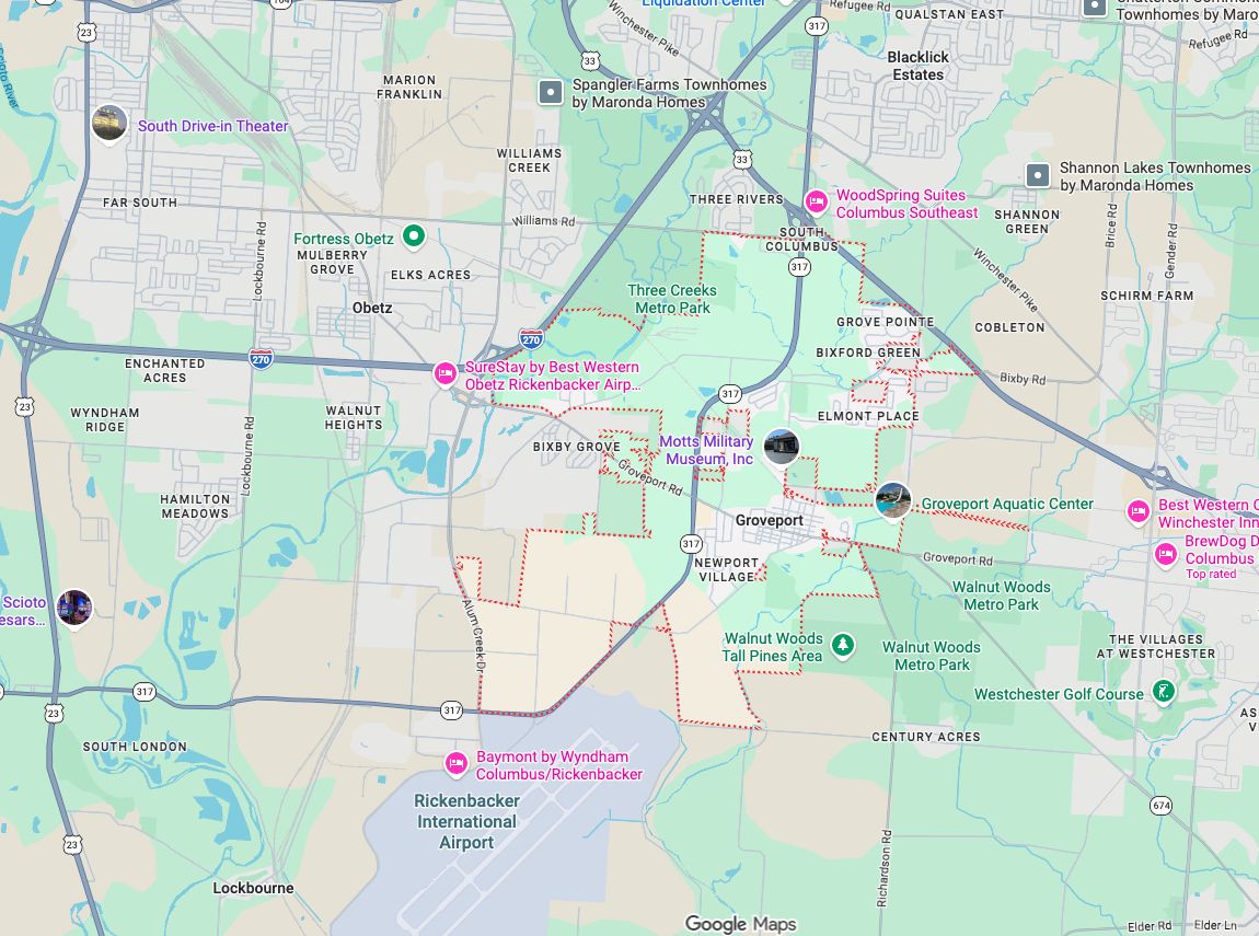 Precision Garage Door Service® of Groveport map