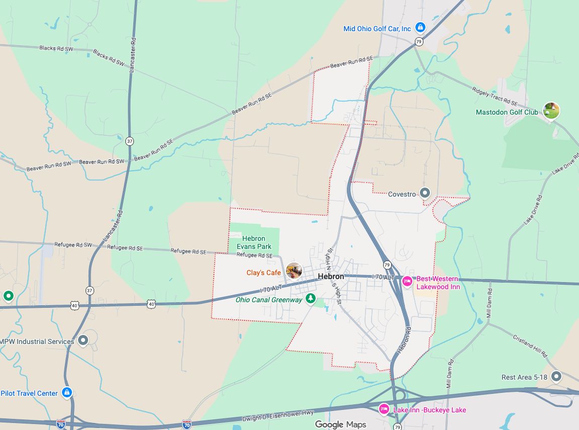 Precision Garage Door Service® of Hebron map