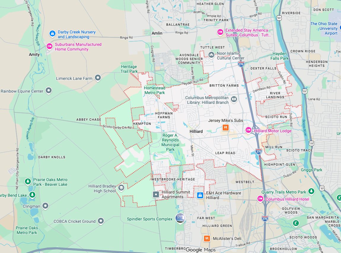 Precision Garage Door Service® of Hilliard map