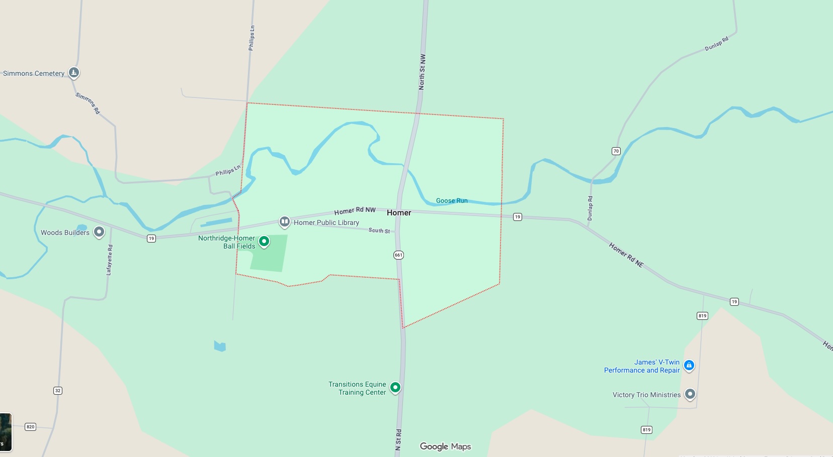 Precision Garage Door Service® of Homer map