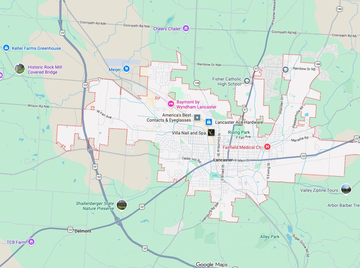 Precision Garage Door Service® of Lancaster map
