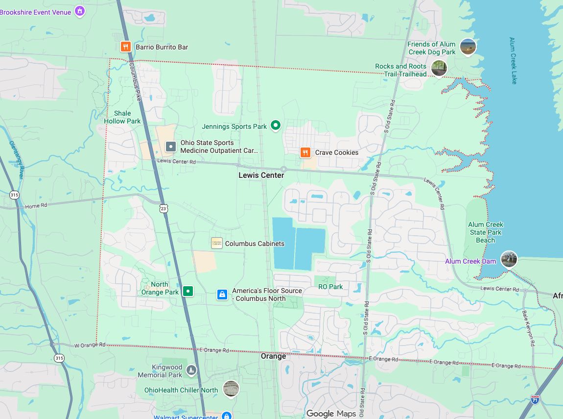 Precision Garage Door Service® of Lewis Center map