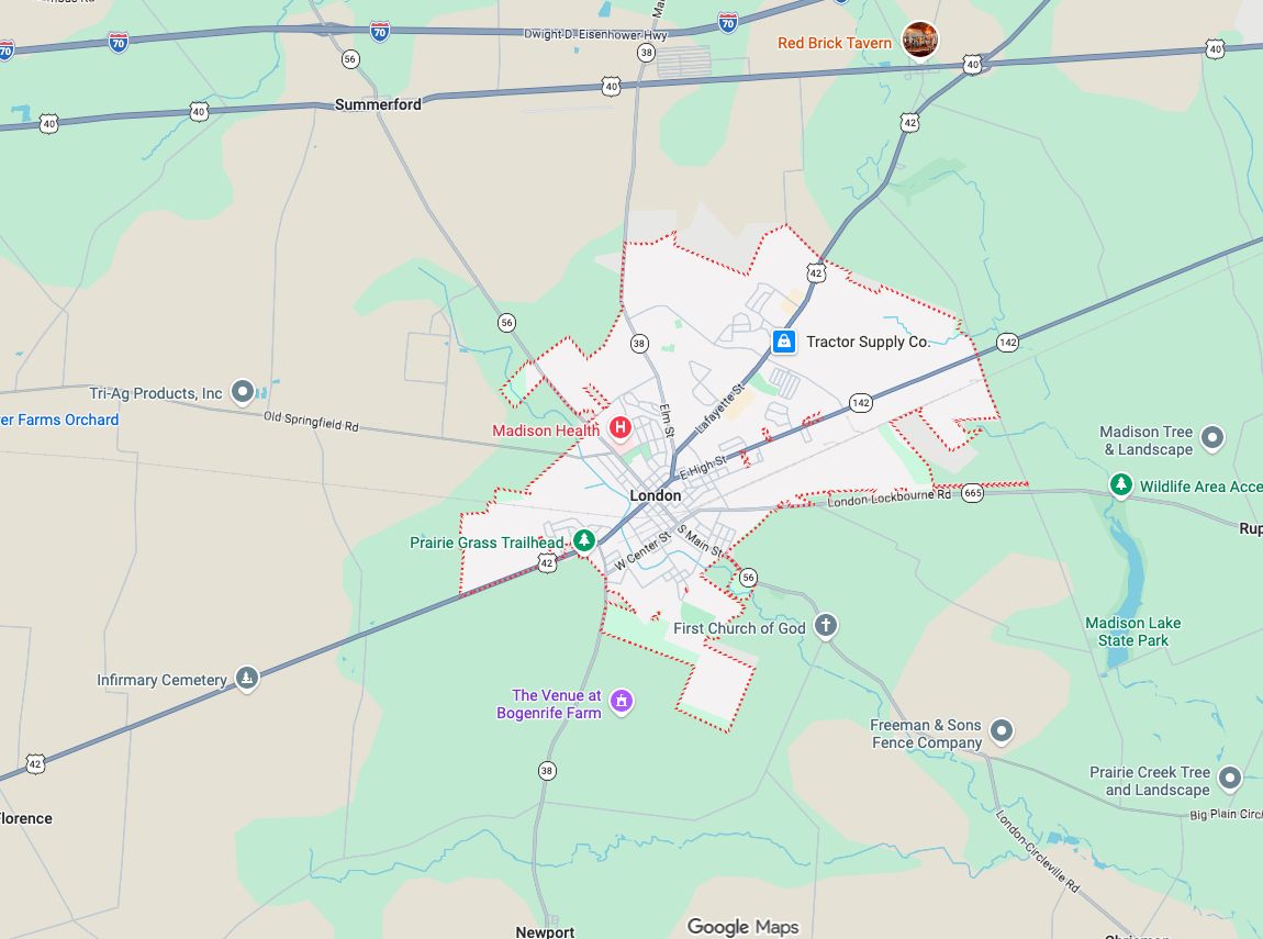 Precision Garage Door Service® of London map