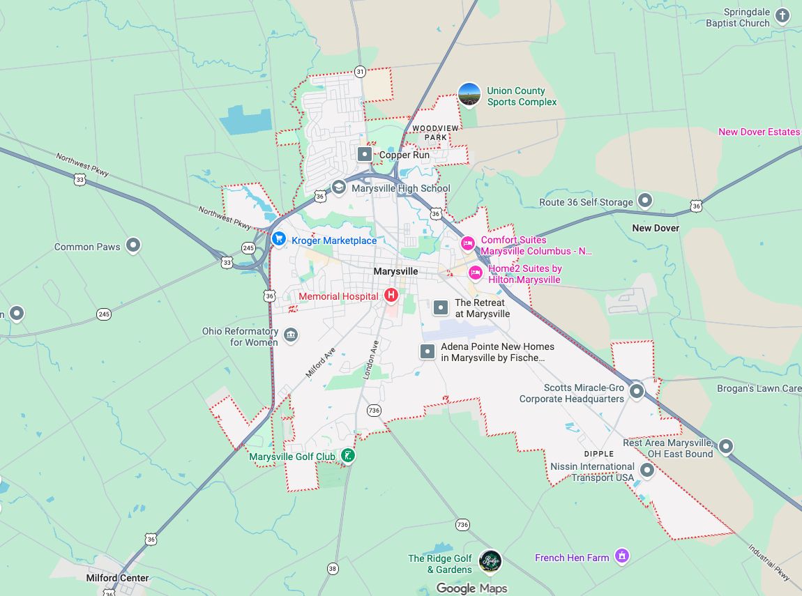 Precision Garage Door Service® of Marysville map