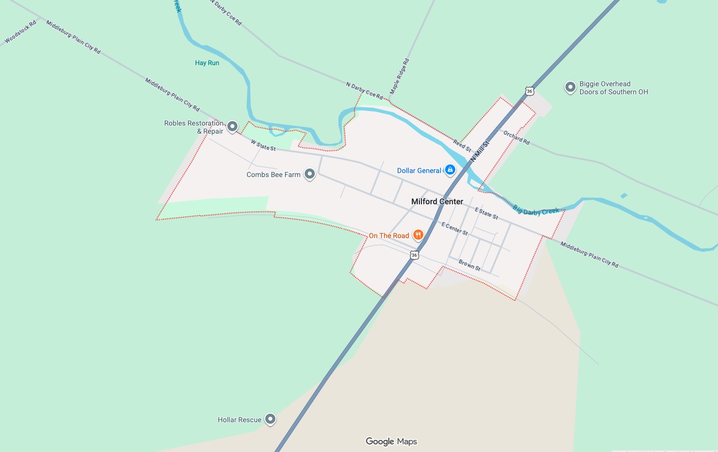 Precision Garage Door Service® of Milford Center map