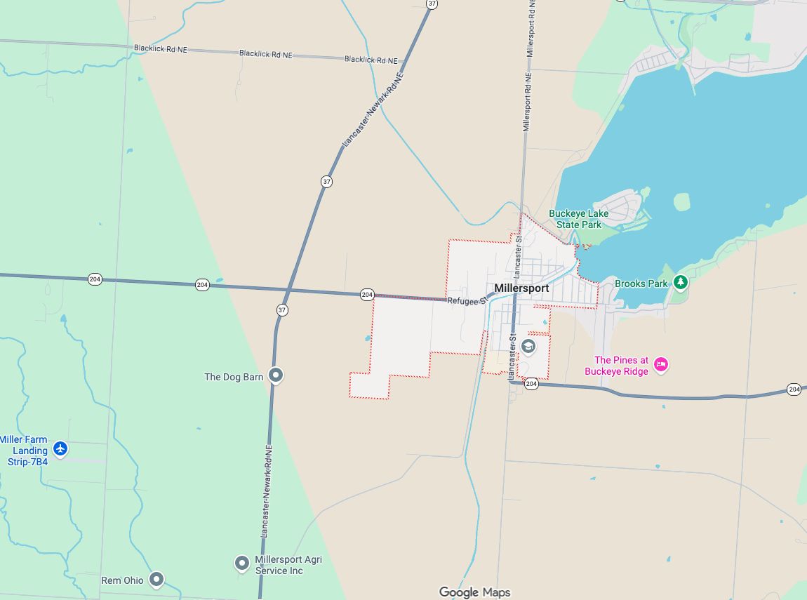 Precision Garage Door Service® of Millersport map
