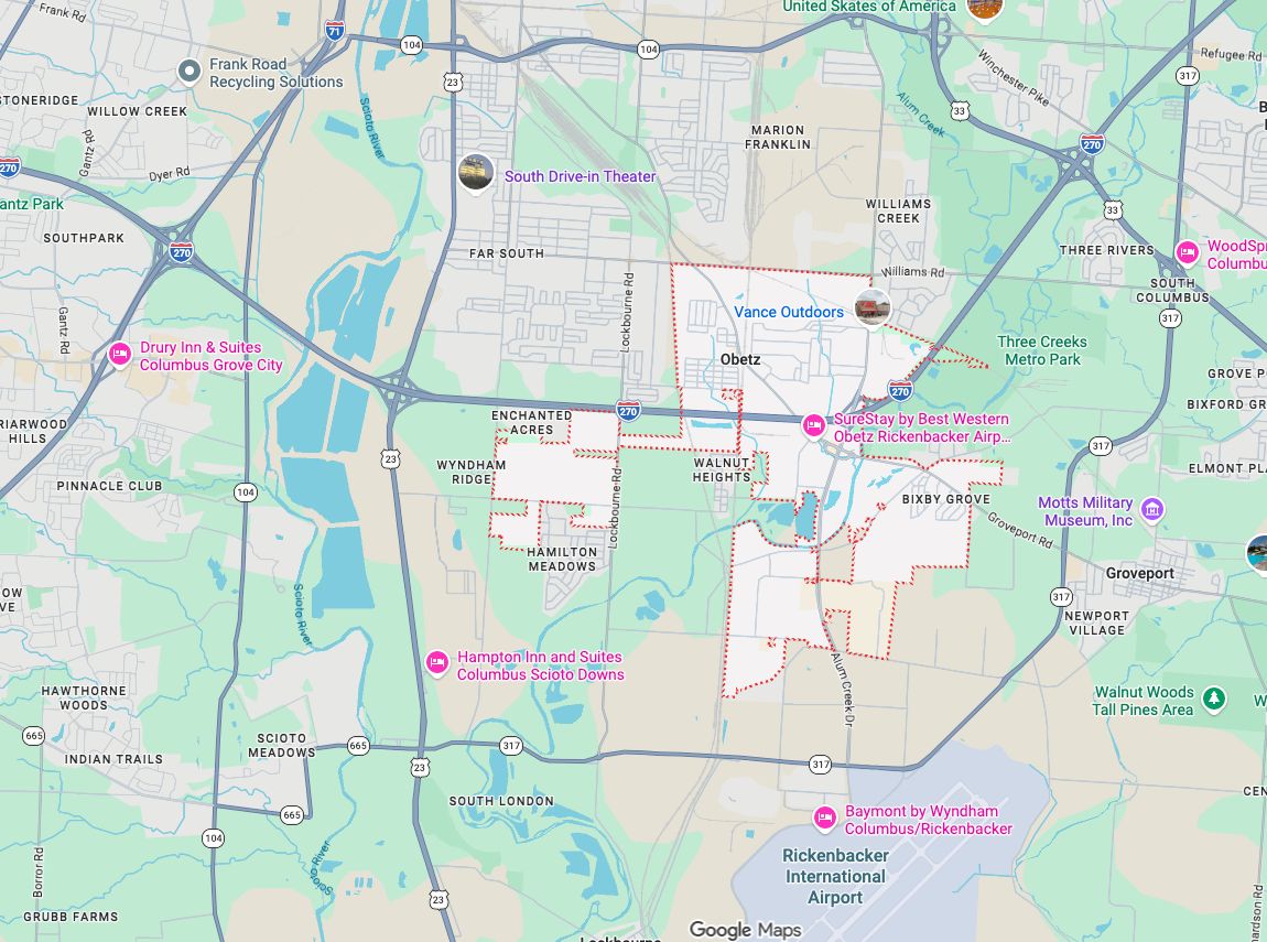 Precision Garage Door Service® of Obetz map