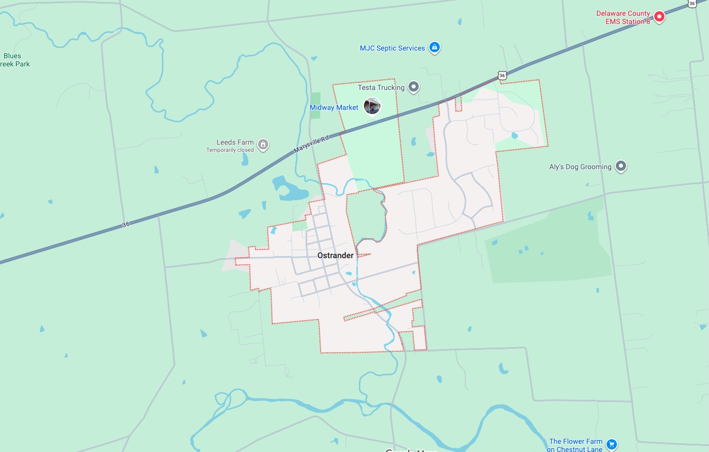 Precision Garage Door Service® of Ostrander map
