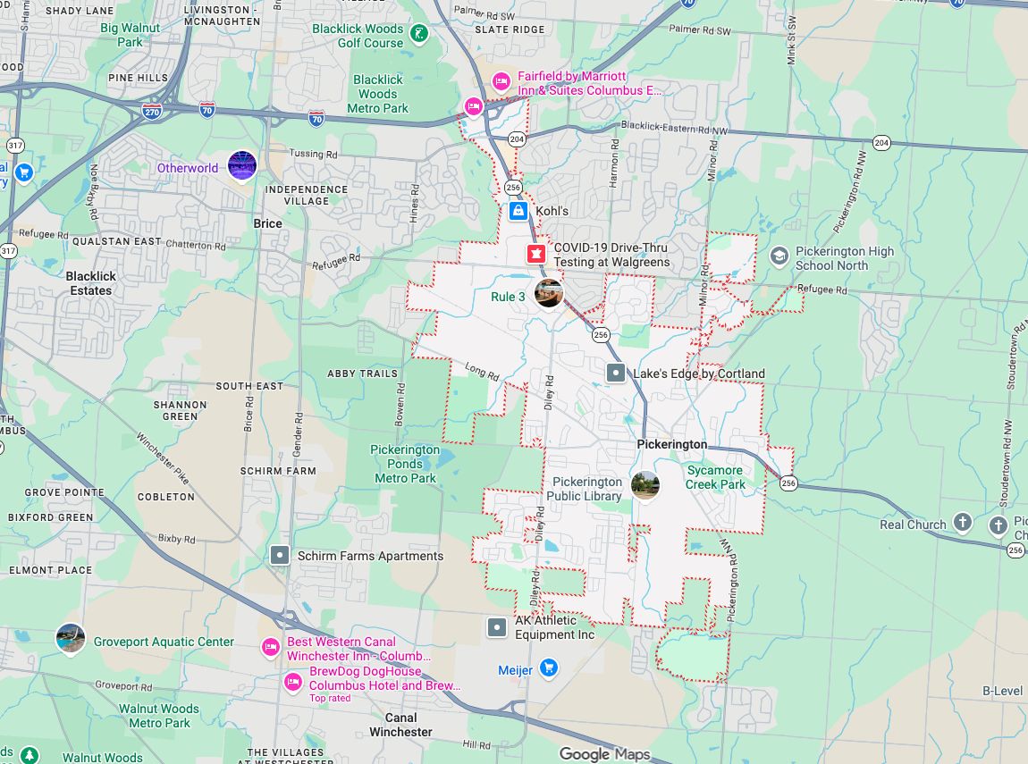 Precision Garage Door Service® of Pickerington map