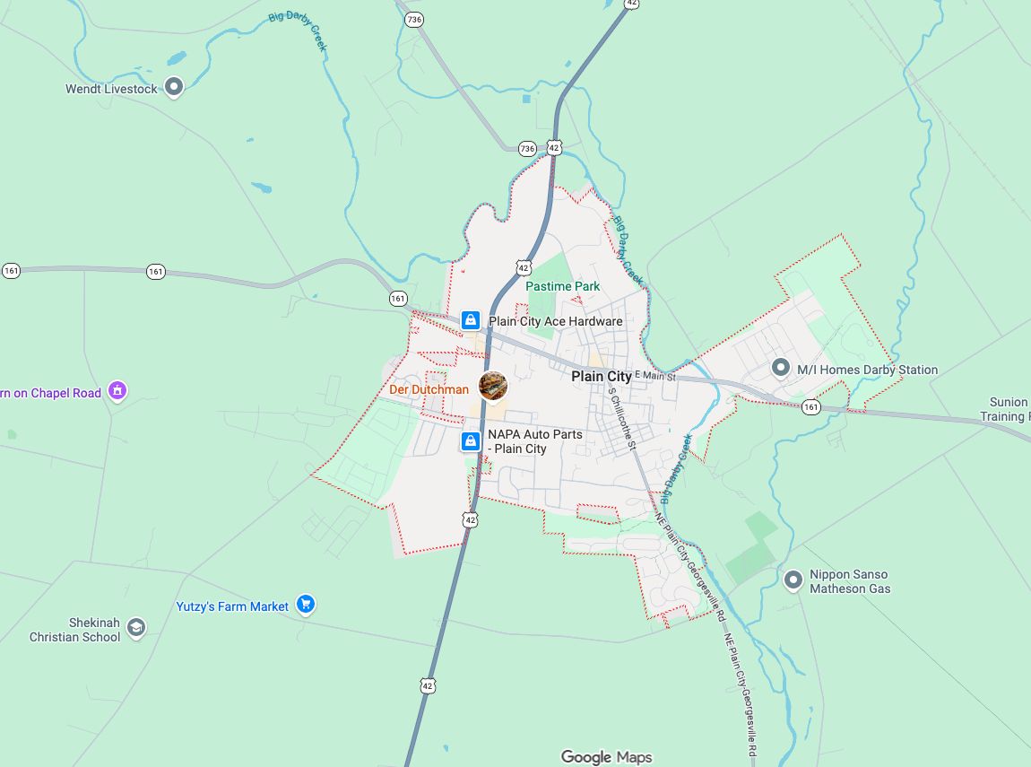 Precision Garage Door Service® of Plain City map