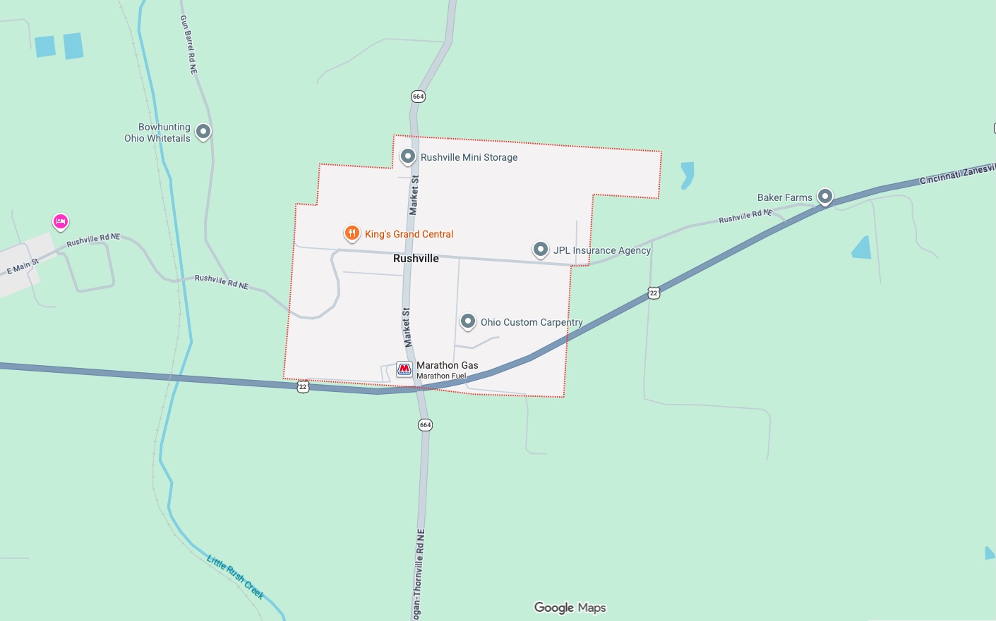 Precision Garage Door Service® of Rushville map