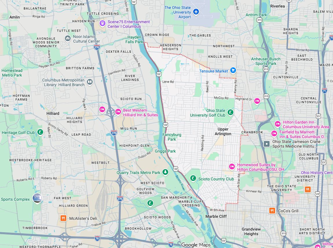 Precision Garage Door Service® of Upper Arlington map