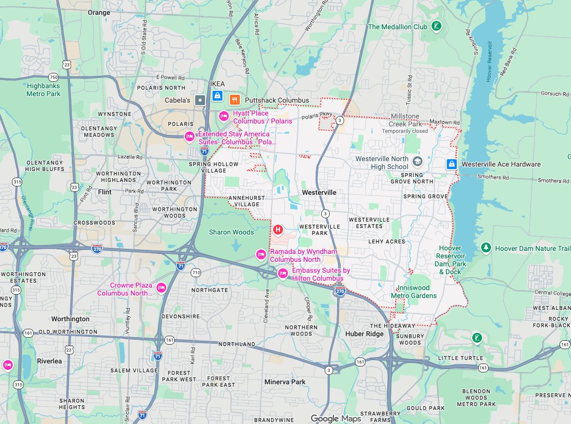 Precision Garage Door Service® of Westerville map